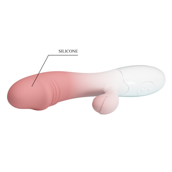 Prettylove Dildo Head Gradient Pink Rabbit Vibrator